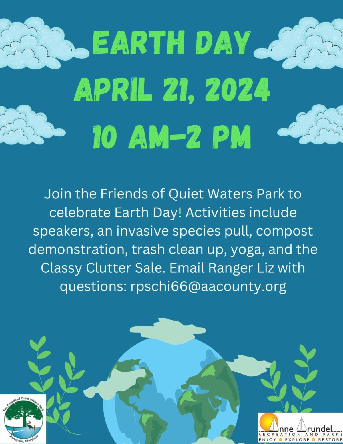 Earth Day at Quiet Waters Park 2024 @ Visitors Center
